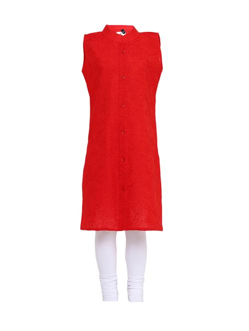 red cotton suit set - 16321102 - Standard Image - 1