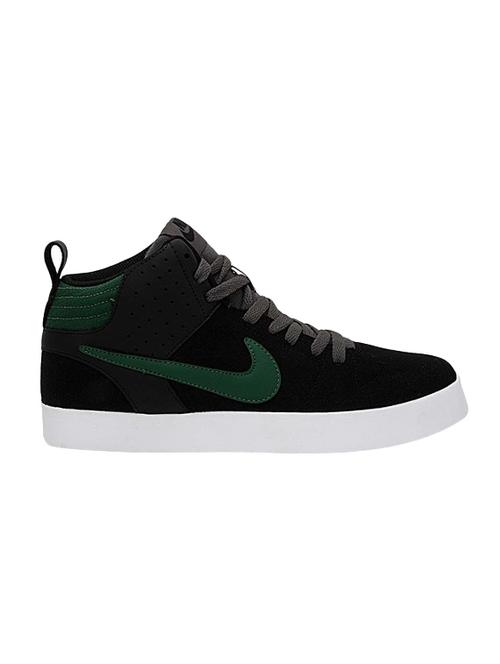 black leatherette lace up sneakers - 16321111 - Standard Image - 1