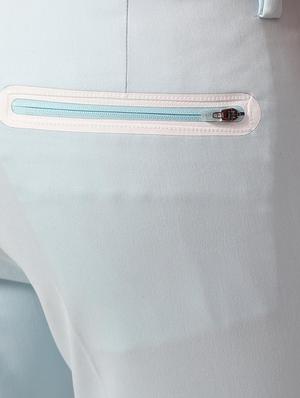 blue solid chinos - 16321294 - Standard Image - 5