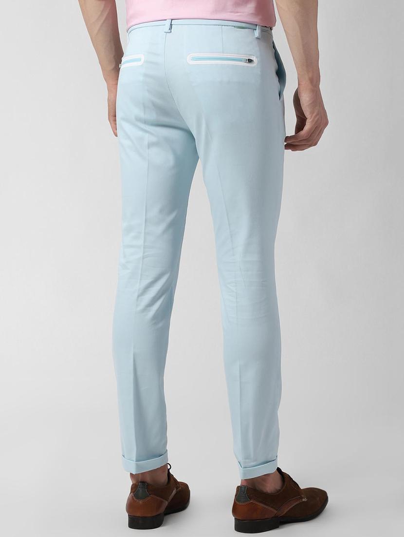 blue solid chinos - 16321294 - Zoom Image - 3