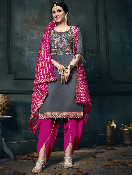 embroidered unstitched suit - 16321494 - Very Small Image - 1