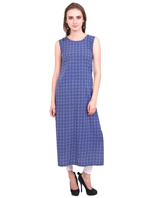 geometrical printed straight kurta - 16321669 - Standard Image - 1