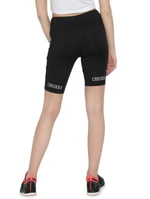 color block high rise cycling shorts - 16321957 - Standard Image - 3