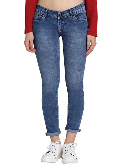 turn up hem skinny fit jeans - 16322036 - Standard Image - 1