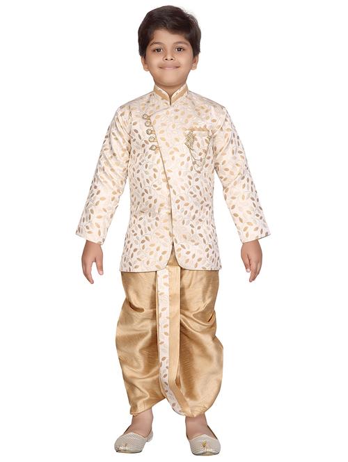 beige cotton kurta set - 16322198 - Standard Image - 1
