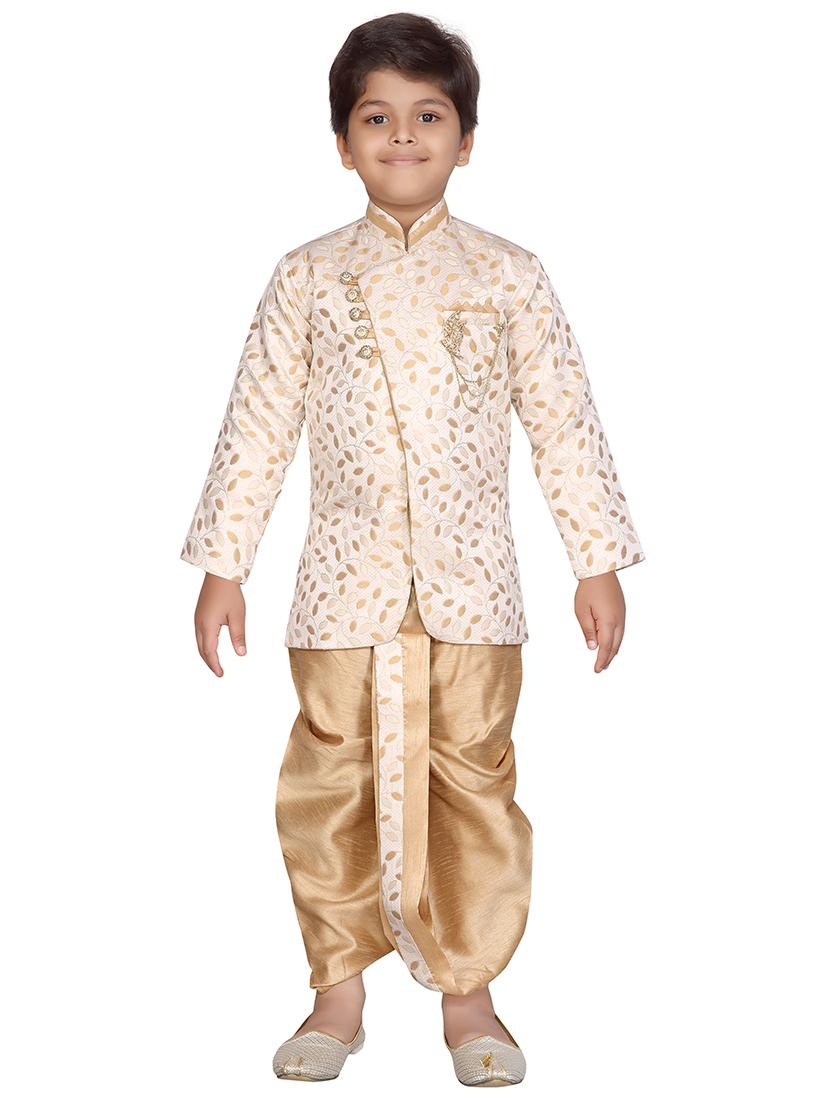 beige cotton kurta set - 16322198 - Zoom Image - 1