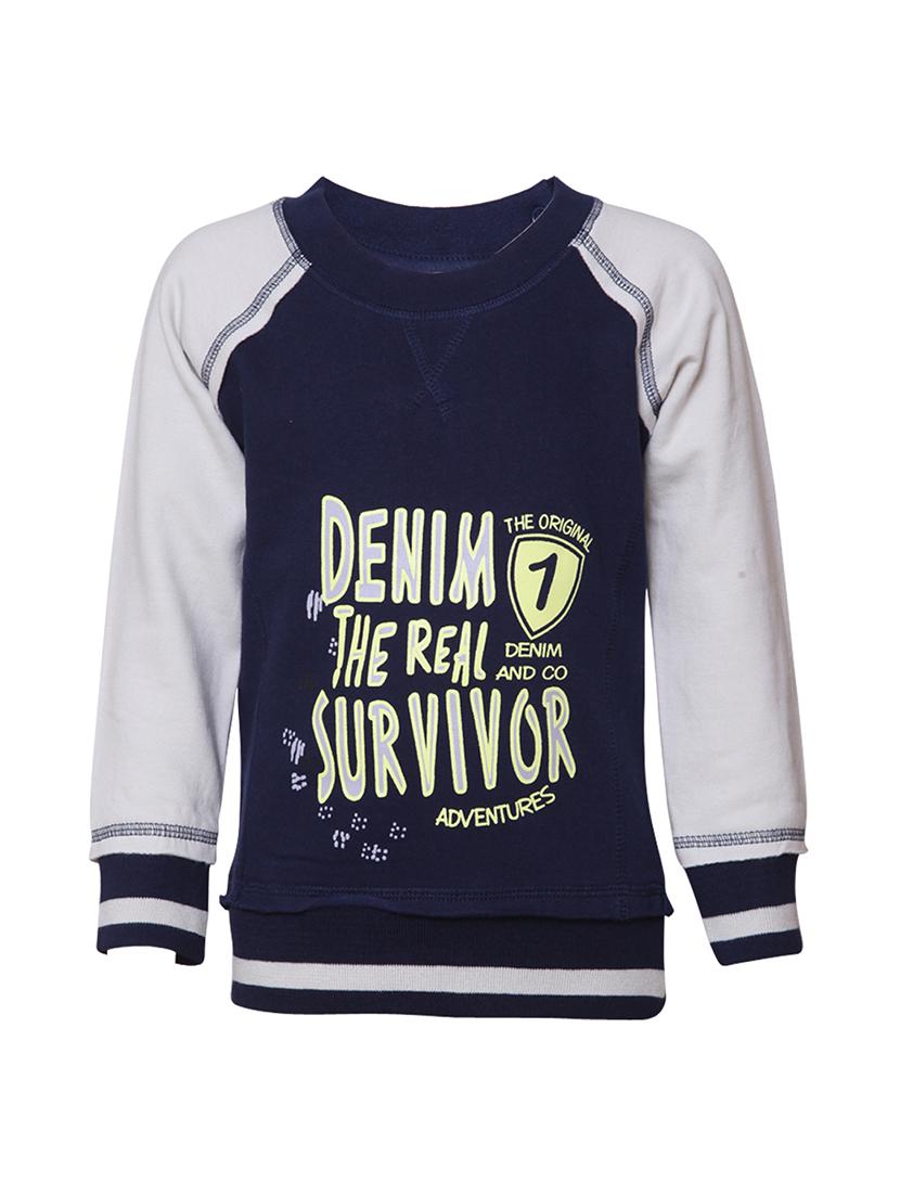 raglan sleeved graphic print sweat shirt - 16322299 - Zoom Image - 1