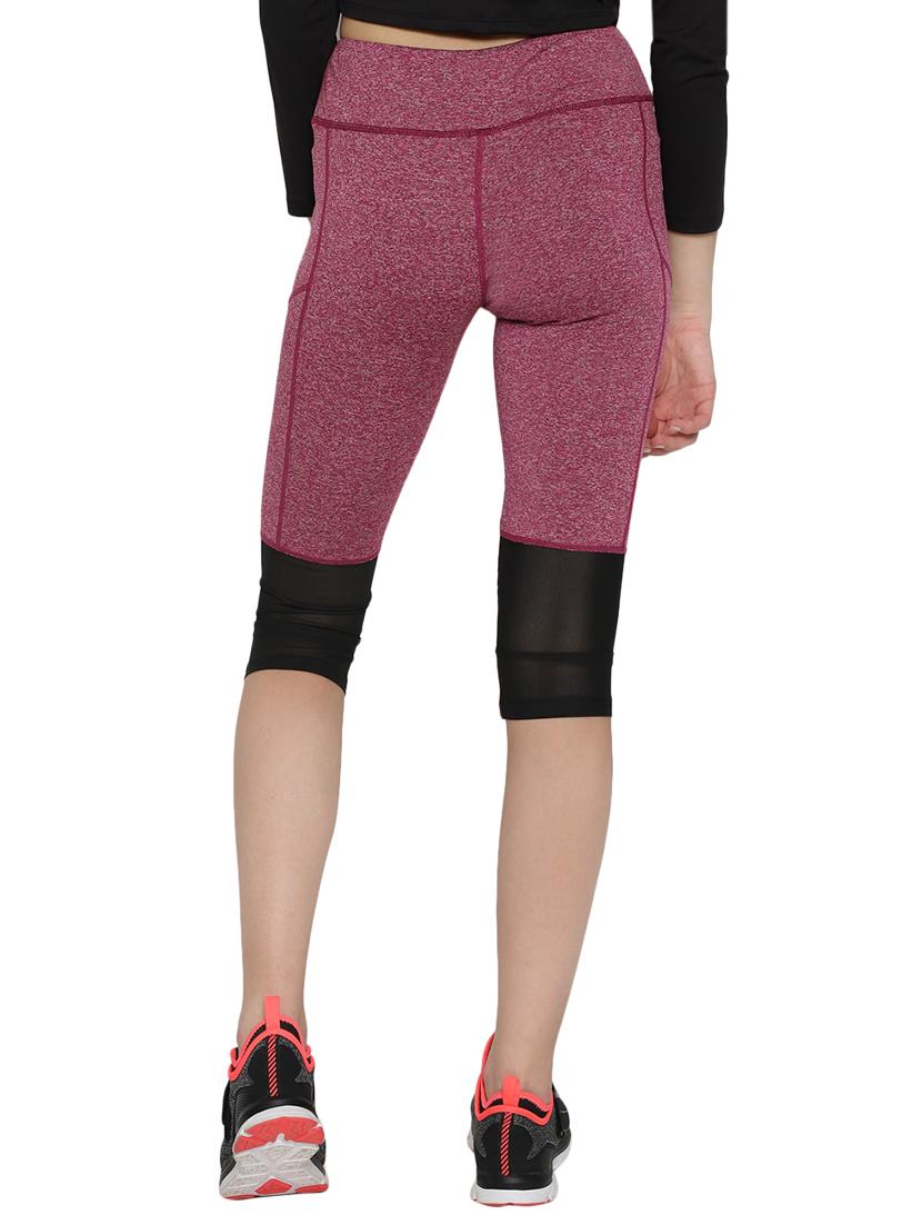 contrast sheer panel sports capri - 16322340 - Zoom Image - 3
