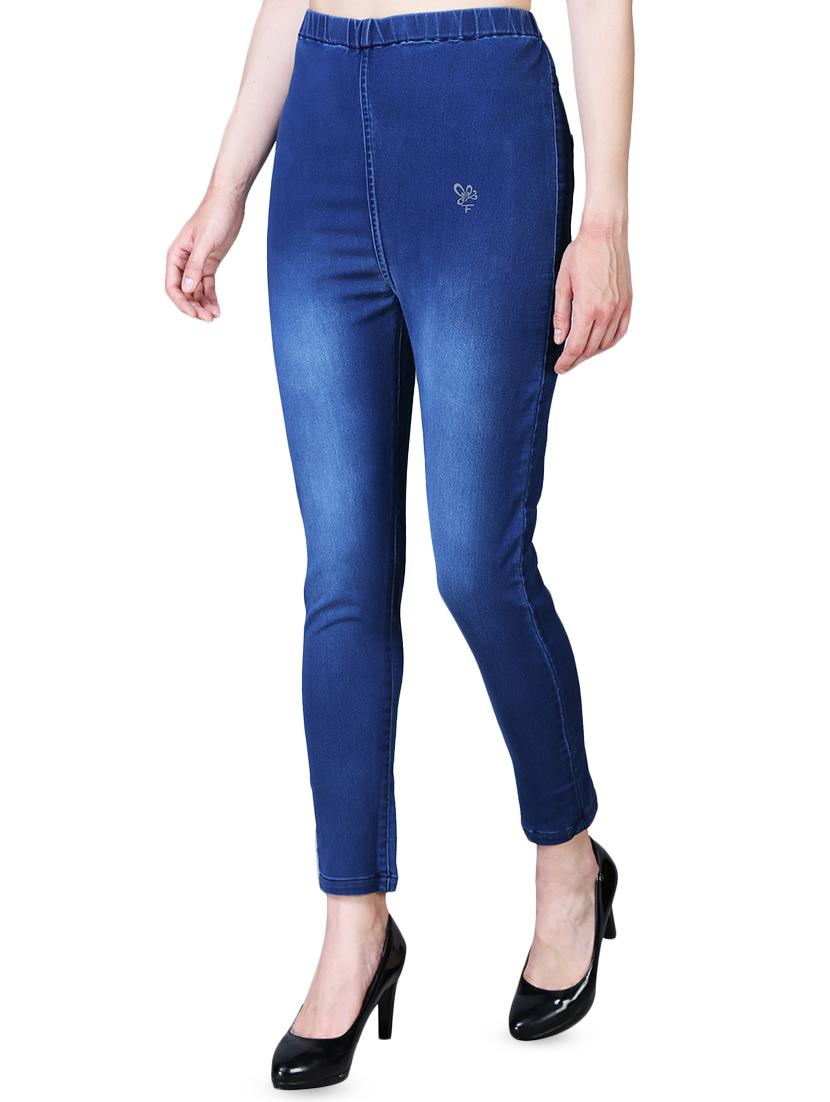 high rise stone wash jeggings - 16322445 - Zoom Image - 2
