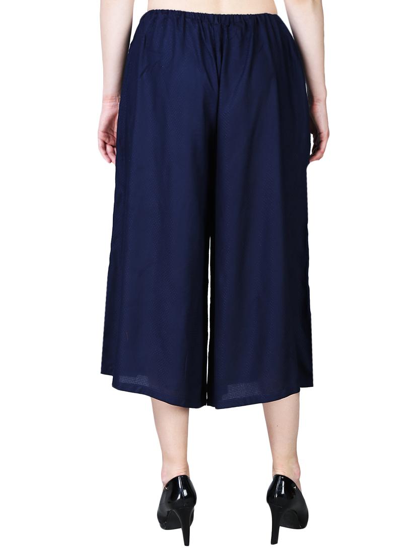 blue rayon cullottes - 16322478 - Zoom Image - 3