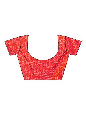 geometric printed saree with blouse - 16322508 - Standard Image - 3