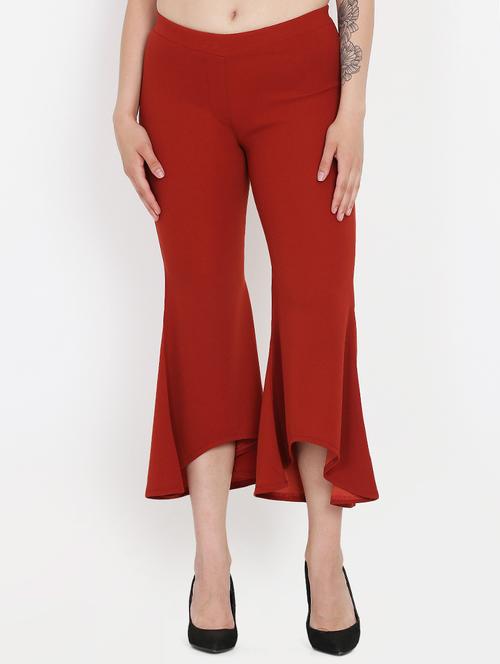 high rise wide leg trousers - 16323027 - Standard Image - 1