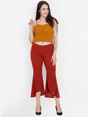 high rise wide leg trousers - 16323027 - Standard Image - 4