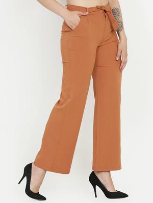 tie up flat front trousers - 16323029 - Standard Image - 2