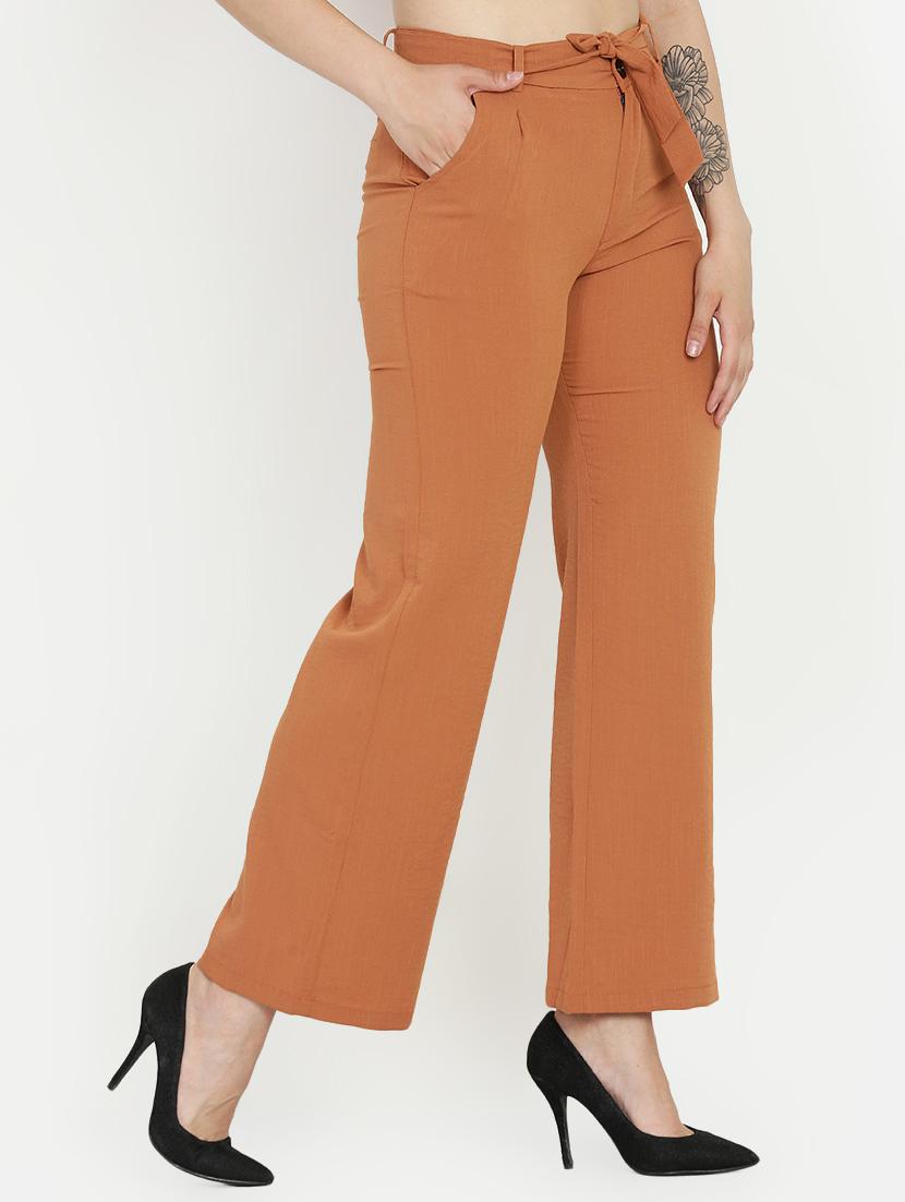 tie up flat front trousers - 16323029 - Zoom Image - 2