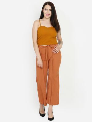 tie front pin tucked trousers - 16323031 - Standard Image - 4