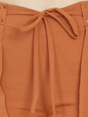 tie front pin tucked trousers - 16323031 - Standard Image - 5
