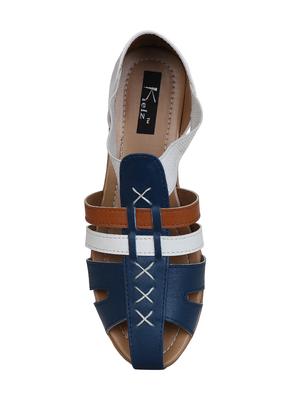 blue closed back sandals - 16323042 - Standard Image - 4