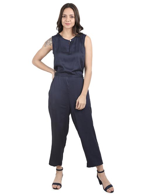 keyhole neck tie knot jumpsuit - 16323355 - Very Small Image - 1