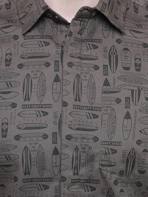 green cotton casual shirt - 16323412 - Standard Image - 5