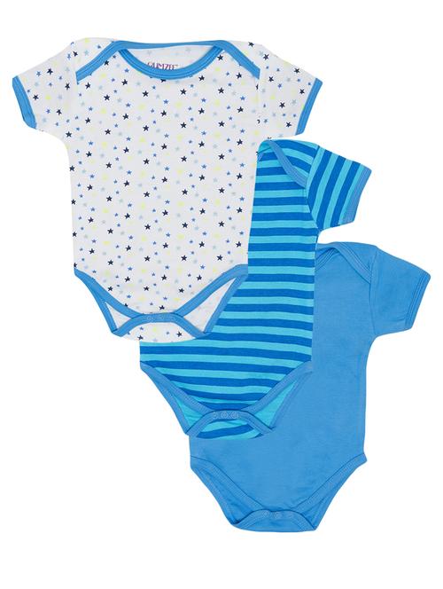 set of 3 blue cotton onesies - 16323473 - Standard Image - 1