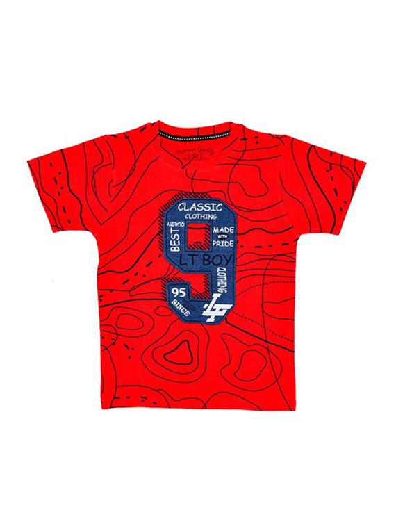 numeric patch abstract print t-shirt - 16324129 - Zoom Image - 1
