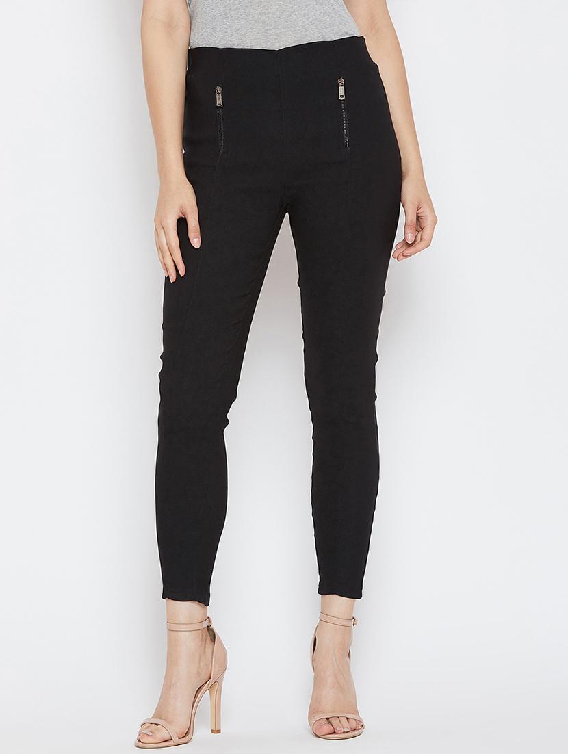 zip detail high rise jeggings - 16324202 - Zoom Image - 1