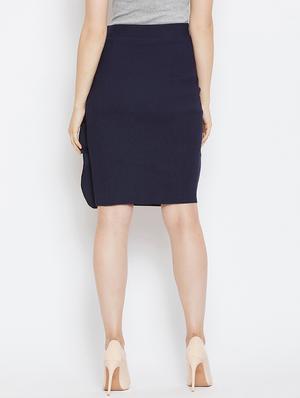 front slit ruffle detail skirt - 16324505 - Standard Image - 3
