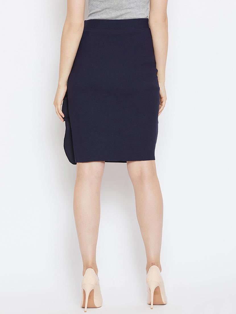 front slit ruffle detail skirt - 16324505 - Zoom Image - 3