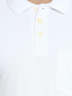 white solid polo tshirt - 16325304 - Standard Image - 4