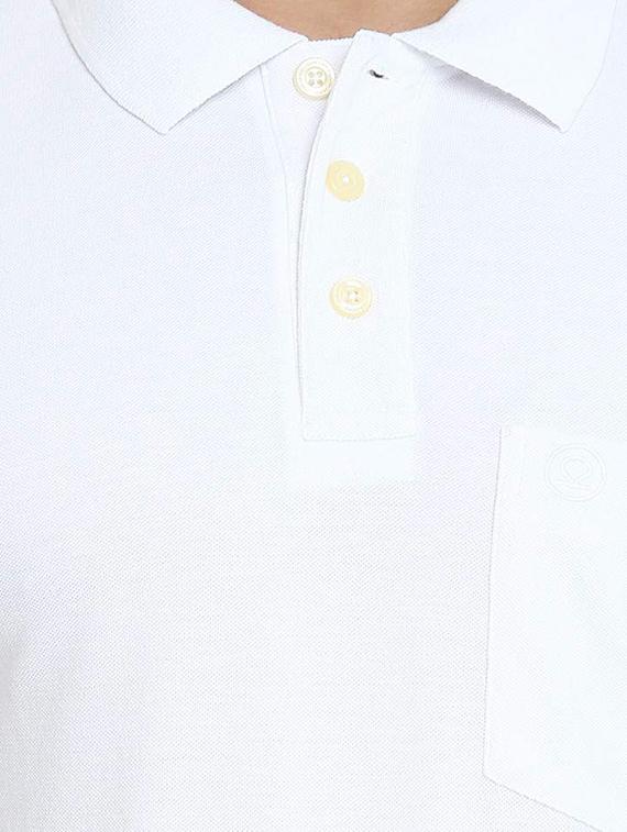 white solid polo tshirt - 16325304 - Zoom Image - 4