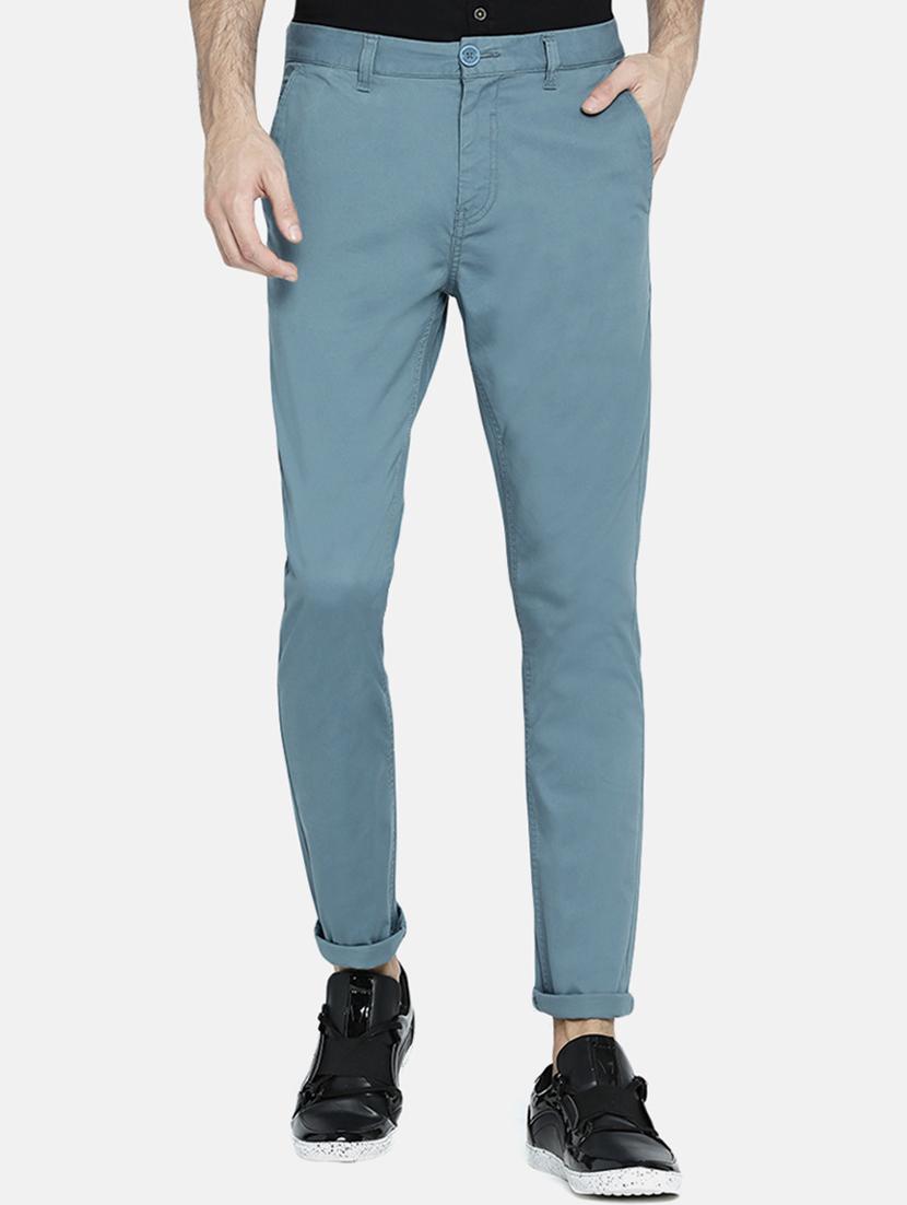 blue solid chinos - 16325710 - Zoom Image - 1