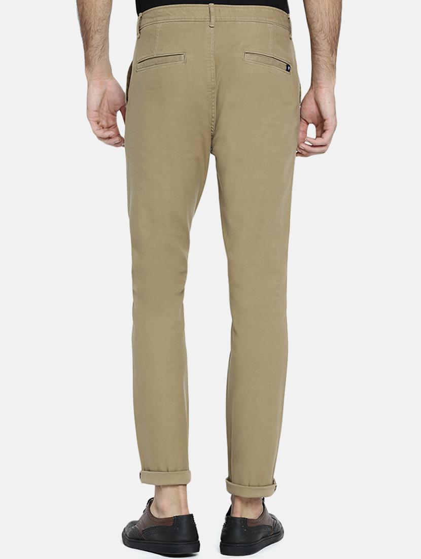 beige solid chinos - 16325720 - Zoom Image - 3