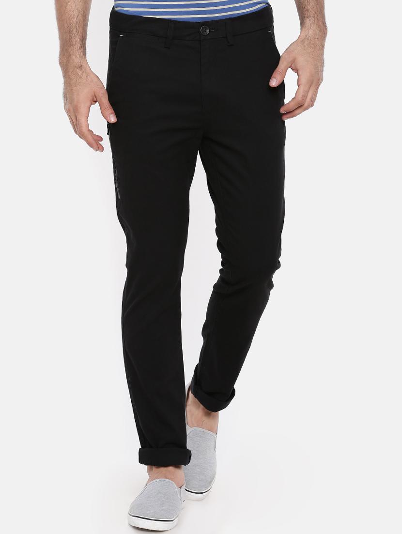 black solid chinos - 16325736 - Zoom Image - 1