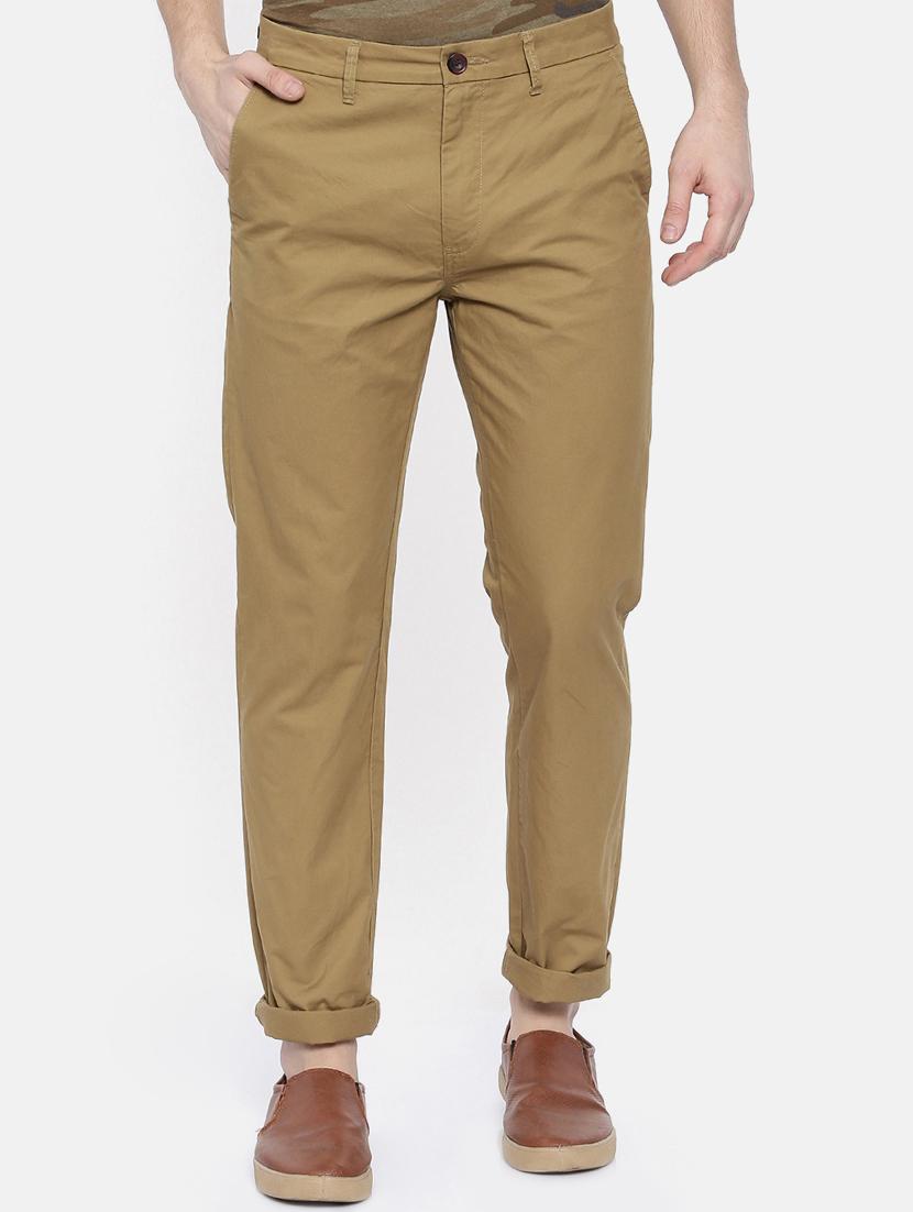 brown solid chinos - 16325757 - Zoom Image - 1