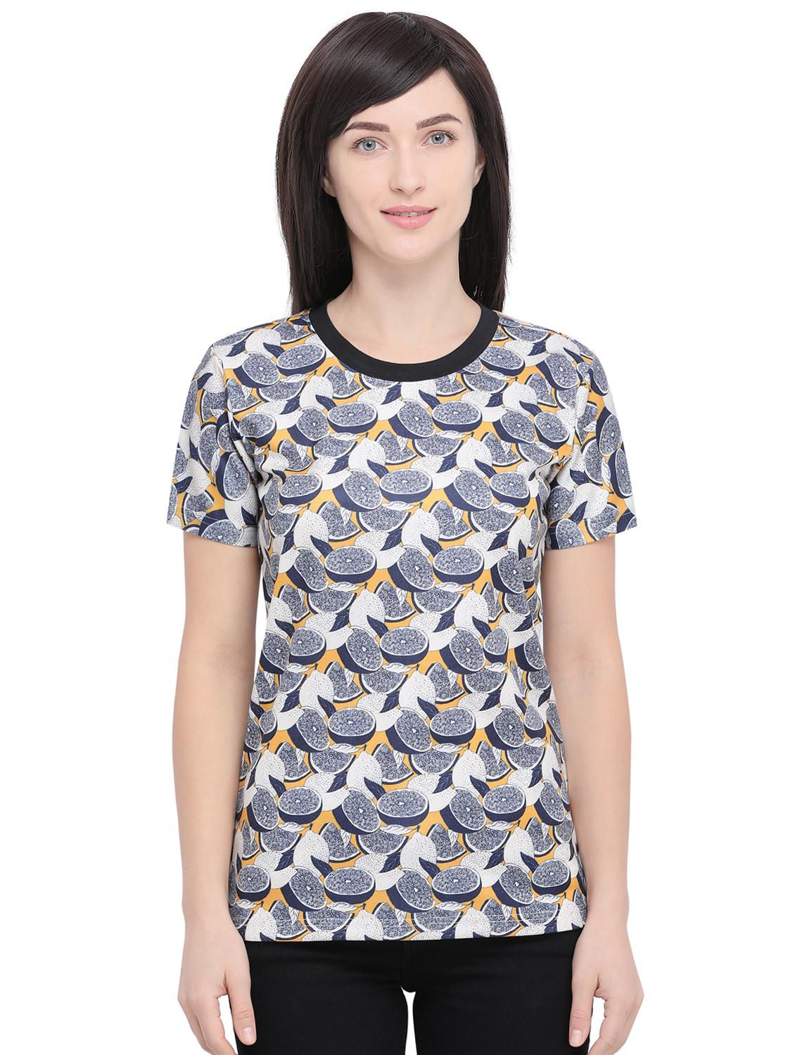 quirky print round neck t-shirt - 16326164 - Zoom Image - 1