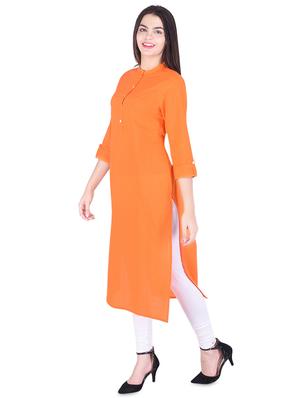 solid straight kurta - 16326433 - Standard Image - 2