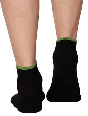 black cotton ankle length sock - 16326791 - Standard Image - 3