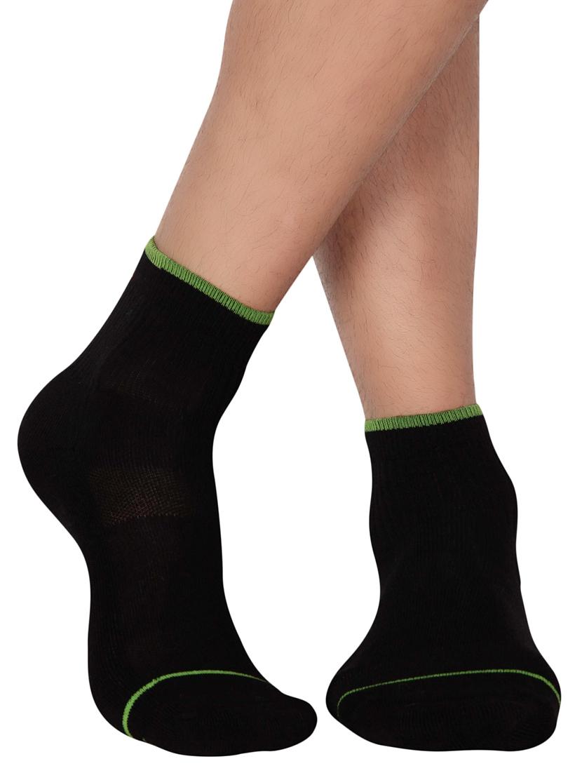 black cotton ankle length sock - 16326791 - Zoom Image - 2