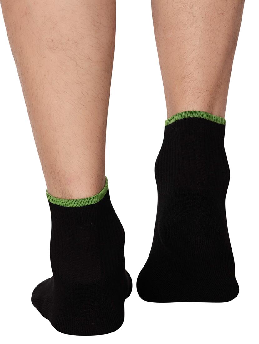 black cotton ankle length sock - 16326791 - Zoom Image - 3