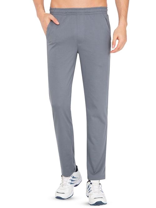 grey solid track pant - 16326944 - Standard Image - 1