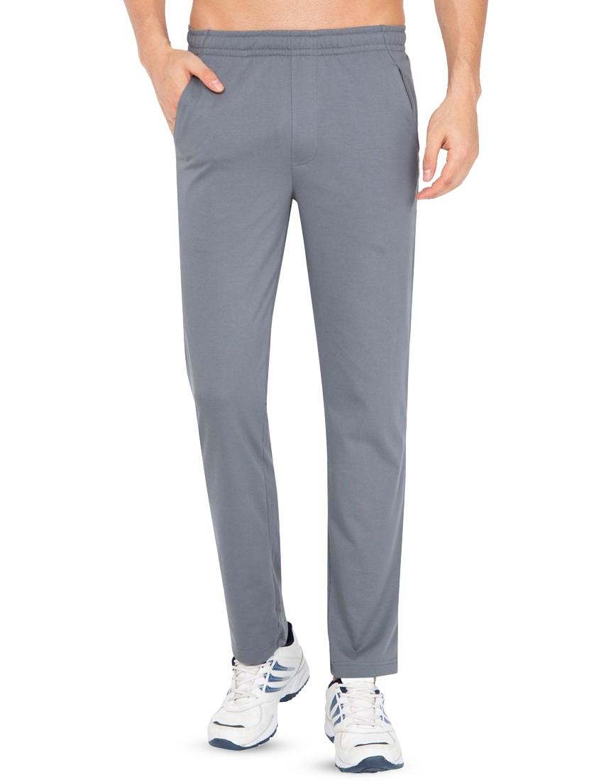grey solid track pant - 16326944 - Zoom Image - 1