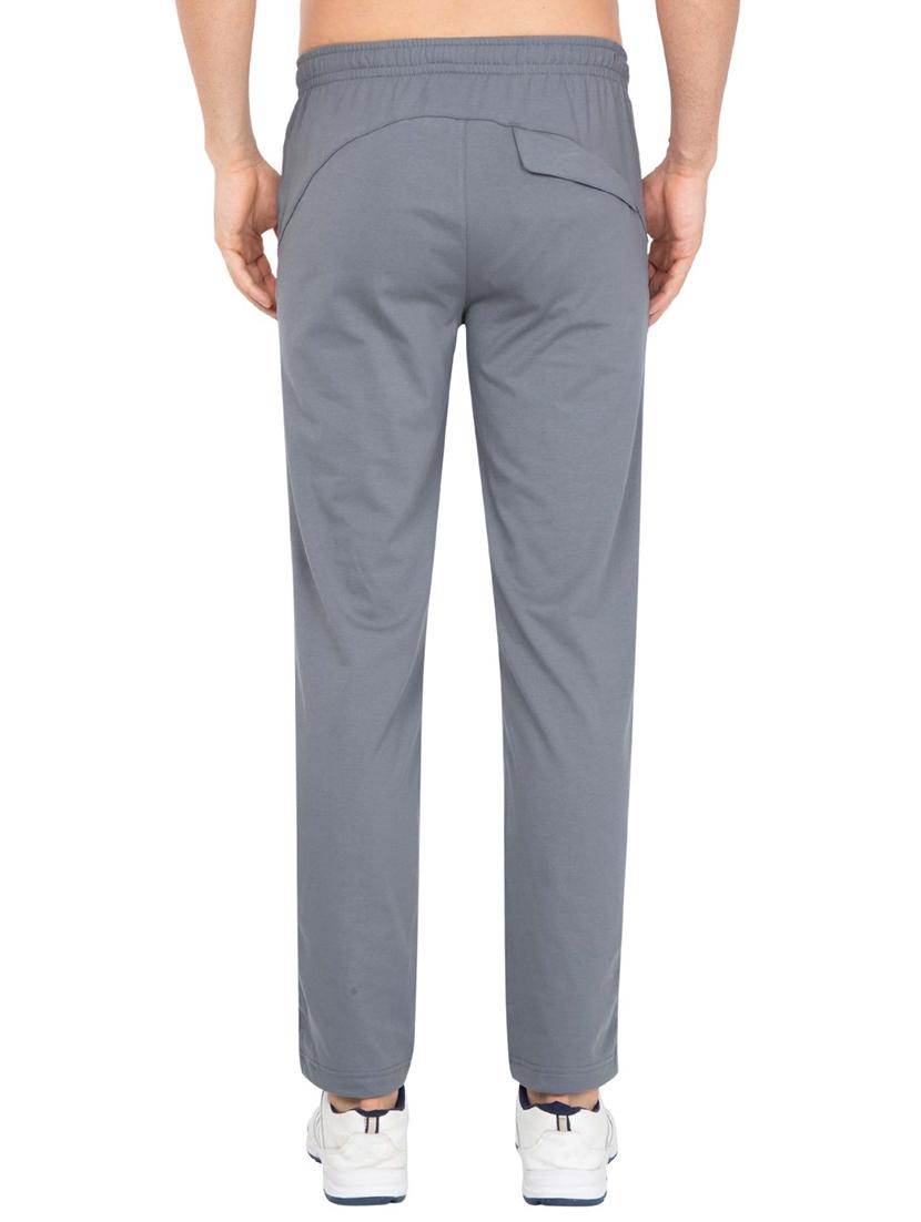 grey solid track pant - 16326944 - Zoom Image - 3