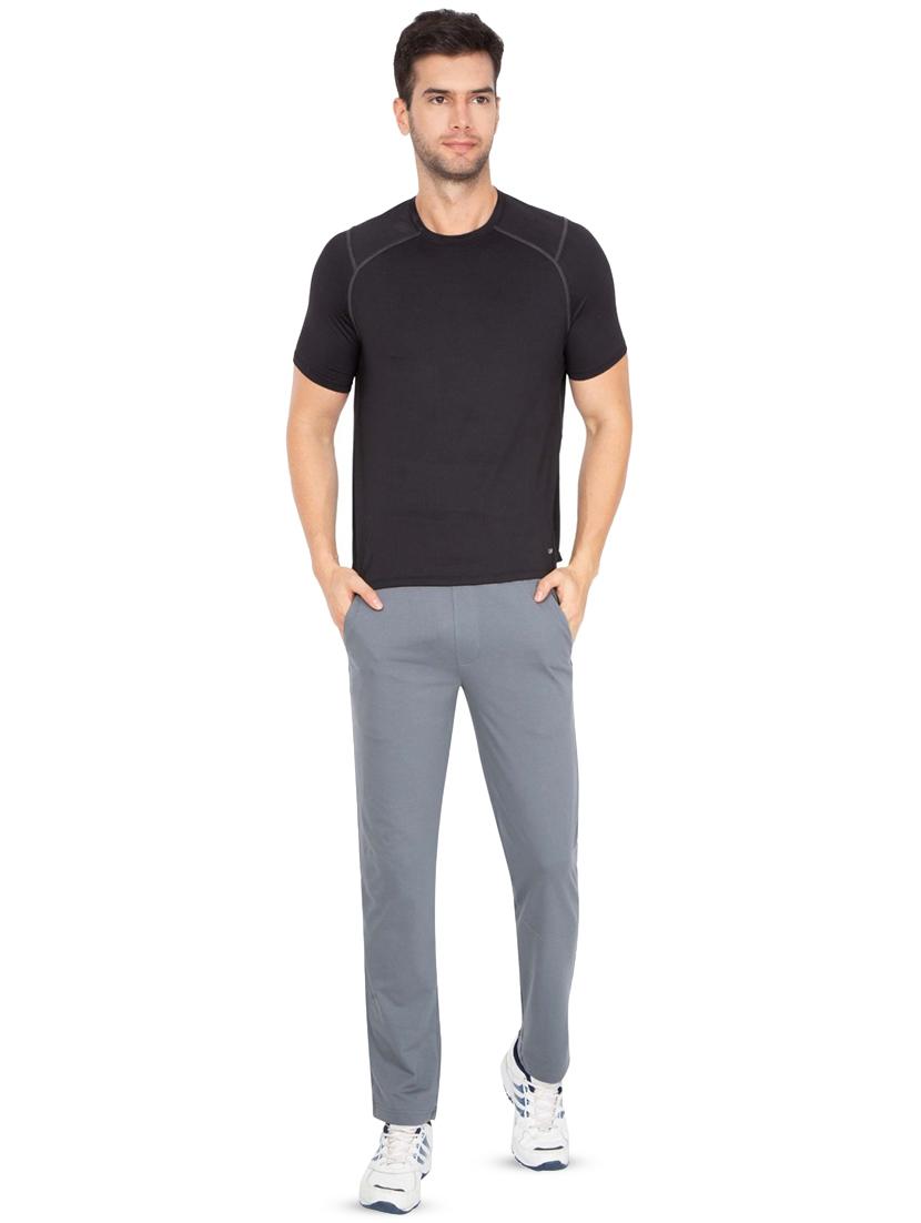 grey solid track pant - 16326944 - Zoom Image - 4