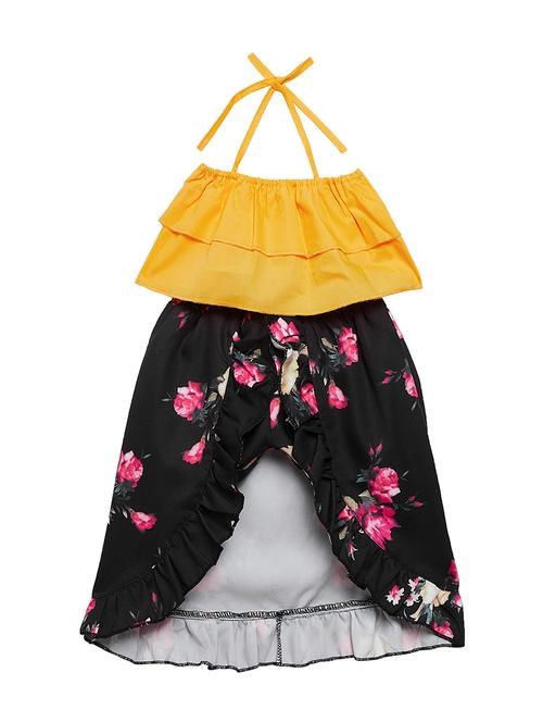 yellow cotton skirt top set - 16327225 - Standard Image - 1