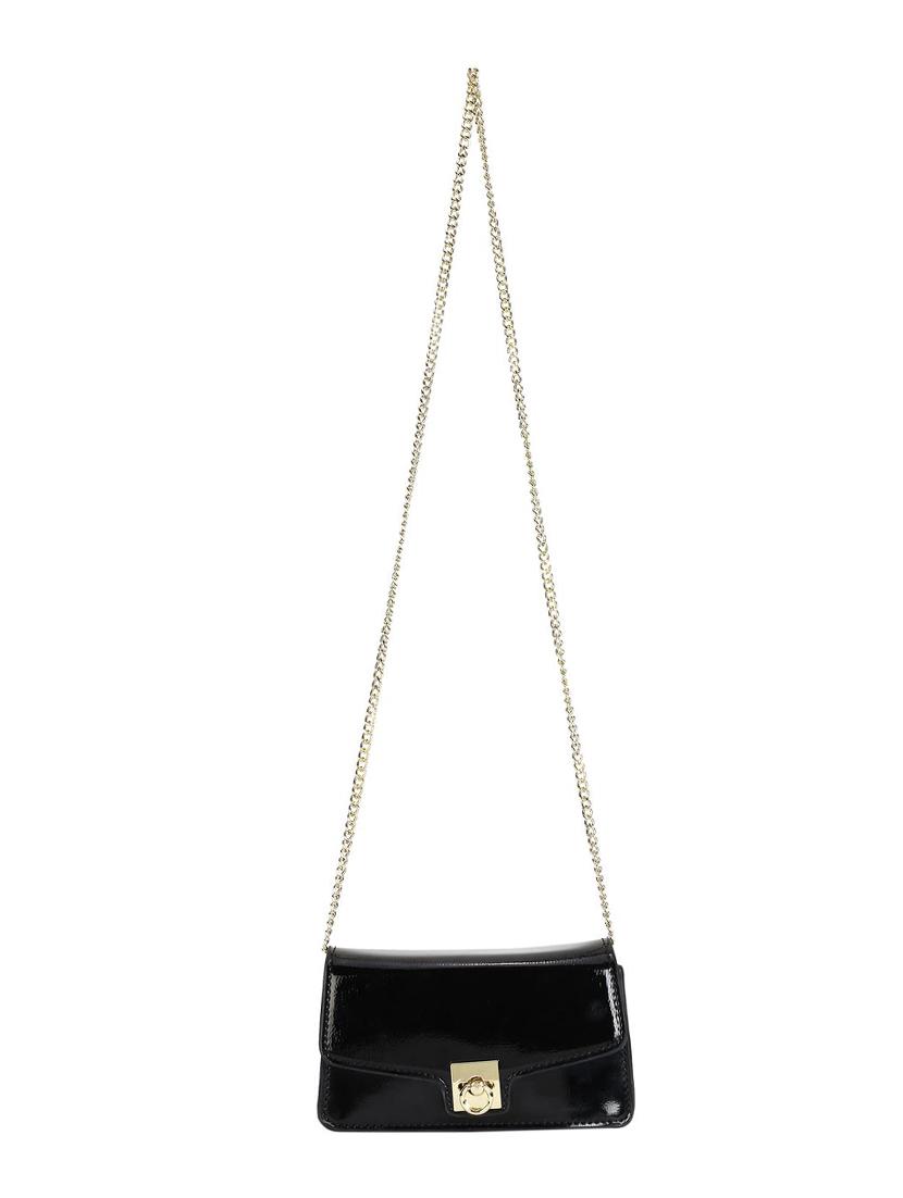 black leatherette (pu) regular sling bag - 16328001 - Zoom Image - 4
