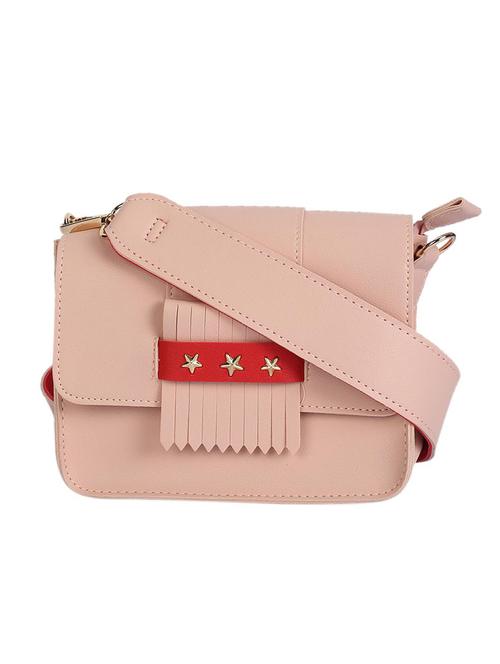 pink leatherette (pu) regular sling bag - 16328008 - Standard Image - 1