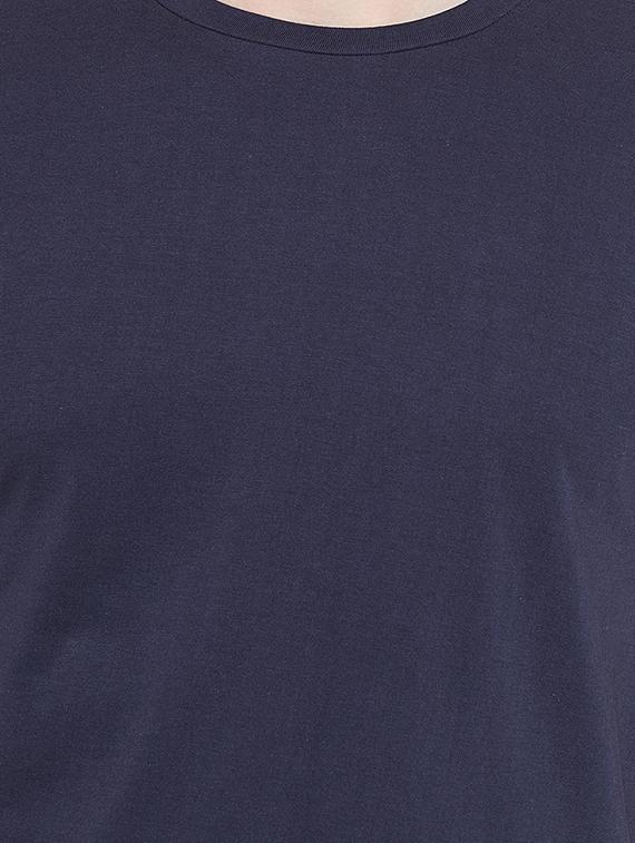 navy blue solid t-shirt - 16328232 - Zoom Image - 5
