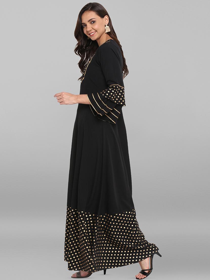 foil printed anarkali kurta - 16328759 - Zoom Image - 2