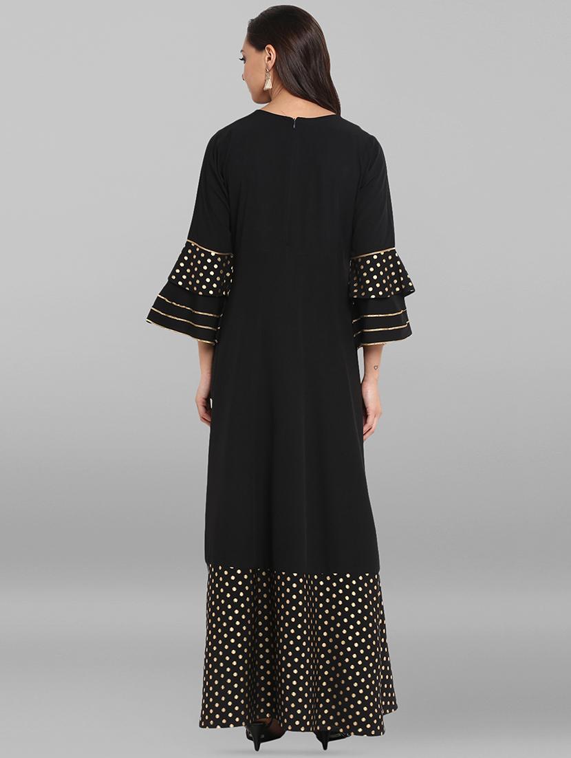 foil printed anarkali kurta - 16328759 - Zoom Image - 3
